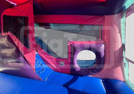 US Manufactured C5 Unicorn 3D Themed Combo Bounce House with Pool for Sale by Big Top Inflatables