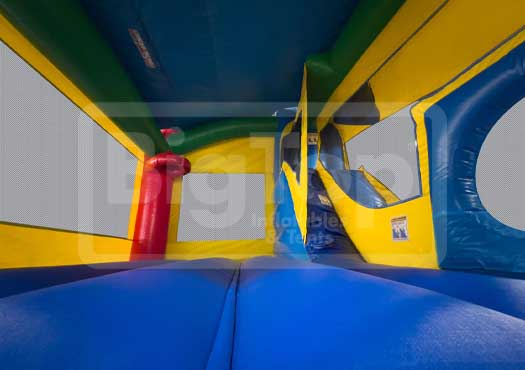 US Manufactured C5 Castle Bounce House with Indoor Playground for Sale by Big Top Inflatables