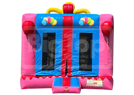 Big Top Inflatables Pink Gift Box Bounce House
