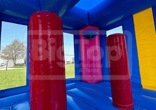 Pink birthday bounce house inflatable for sale inside view