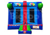 Durable inflatable bounce house blue gift box design