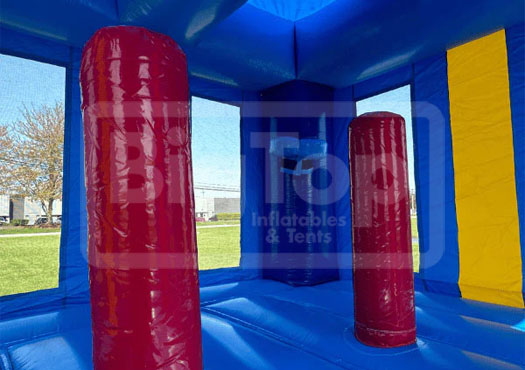 Blue birthday bounce house inflatable for sale with indoor playground
