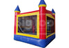 Colorful castle bounce house for family-friendly entertainment