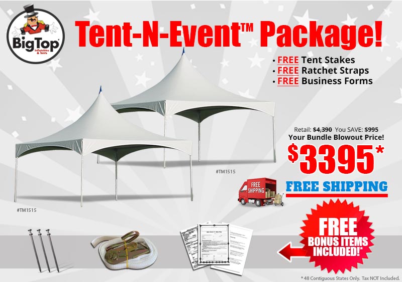 big tent price Business Tent-N-Event Marquee Frame Tents Bundle Package Deal – Big Top  Inflatables