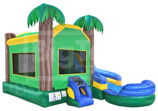 Purchase C5 6in1 Tropical Combo Bounce House with Pool for Sale Buy Big Top Inflatables