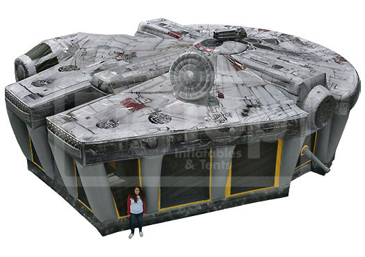 35' Star Wars Millennium Falcon Inflatable Obstacle Course – Big Top  Inflatables