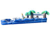 Tropical Slip n Splash Dual Slide Lanes with Pool Side View