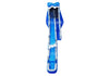 Blue inflatable slide on a white background