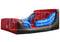 Inflatable soccer table with red, blue, and black colors on a white background