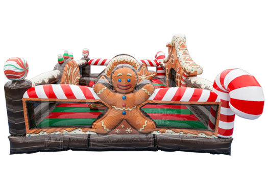 Gingerbread Holiday Inflatable Playland and Interactive Fun Course ...