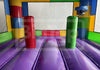 Block 3D Bounce House Picture of Indoor Playground and Basketball Goal by Big Top Inflatables