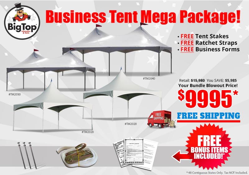 Business Mega Tent-N-Event Marquee Frame Tents Bundle Package Deal – Big Top Inflatables