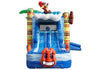 Commercial tiki bounce house combo slide inflatable for rental business use