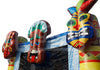 Island style tiki combo bounce house slide inflatable for parties schools churches