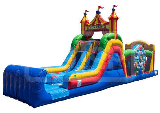 47' Fun Fair Themed Inflatable Obstacle Course Challenge – Big Top ...