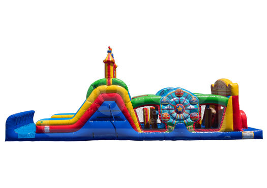 47' Fun Fair Themed Inflatable Obstacle Course Challenge – Big Top ...