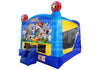 Official Sega Sonic Bounce House C5 Combo, blue inflatable with slides and bounce area, commercial-grade, for parties and events, sold by Big Top Inflatables