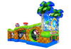 Official Sonic 50-Foot Obstacle Course inflatable, featuring bounce areas, slides, and adventure tunnels, for parties and events, Big Top Inflatables