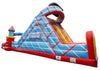 Colorful inflatable slide with 'Carnival' branding on a white background