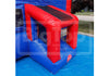 A red and blue inflatable bouncy castle with a slide, photographed outdoors on a blue ground cover. A large semi-transparent 'Big Dip' watermark is visible across the center.