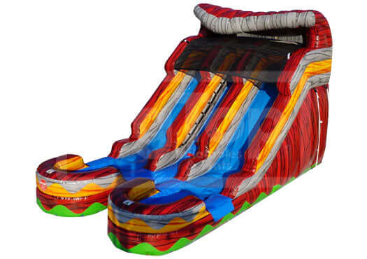15’ Fire Slide XL – Dual-Lane Inflatable Water Slide for Sale – Big Top ...