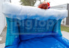 Inflatable pool with 'Big Top Inflatables & Tents' branding, partially inflated.