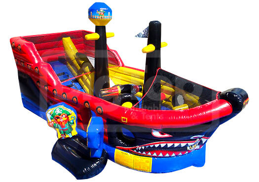 Piffates Inflatable Lil' Pirates Adventure Themed Inflatable Bounce House with Slide – Big ...