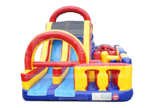 30' Inflatable 2-Lane Turbo Obstacle Course with Slide – Big Top ...