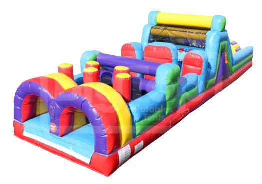 Large Opstical Course Inflatable 40' Inflatable Obstacle Course 2-Lanes – Big Top Inflatables
