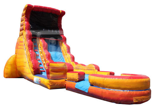 22' Volcano Themed Water Slide SL (Single Lane) with Detachable Pool ...